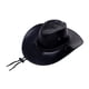 thumbnail image 3 of Sombrero de vaquero de cuero de PU perfecl negro, 3 of 8