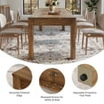 thumbnail image 3 of Finmind 78.74-inch Long Solid Wood Dining Table for 6-8, Farmhouse Kitchen Table with Simple yet Sturdy Legs, for Kitchen, Living Room, Brown, 3 of 9