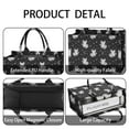 thumbnail image 4 of Large Capacity Tote Bag,Black White Cat Rose Moon Star Pattern Handbag Fashion Luxury Tote Bag,15.7"x13"x 5.1" Inches,Laptop Compatible, 4 of 6