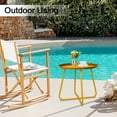 thumbnail image 5 of Hofitlead Outdoor Side Tables, Anti-Rust Metal End Table,Small Patio Table Round End Table Outdoor Table for Garden Balcony Yard ,Gold, 5 of 9