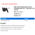 thumbnail image 2 of Right Intake Manifold Runner Valve - Compatible with 1997 - 1998 Ford F-150 4.2L V6, 2 of 2