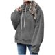 thumbnail image 1 of Sudadera con capucha para mujer, abrigo de invierno cálido con bolsillos de lana, prendas de vestir, Tops sólidos Pompotops gfhjh12524, 1 of 7