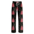 thumbnail image 4 of Resicozy Womens Christmas Pajama Pant Wide Leg Funny Cute Xmas Printed Lounge Pant with Pocket Plus Size Funny Holiday Pants Pink 2XL, 4 of 6