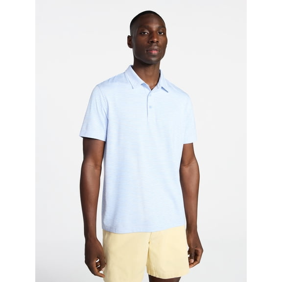 George Men's & Big Men's Relaxed Fit Short Sleeve Stretch Polo Shirt, Sizes S-5XL