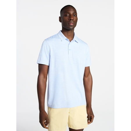 George Men's & Big Men's Relaxed Fit Short Sleeve Stretch Polo Shirt, Sizes S-5XL
