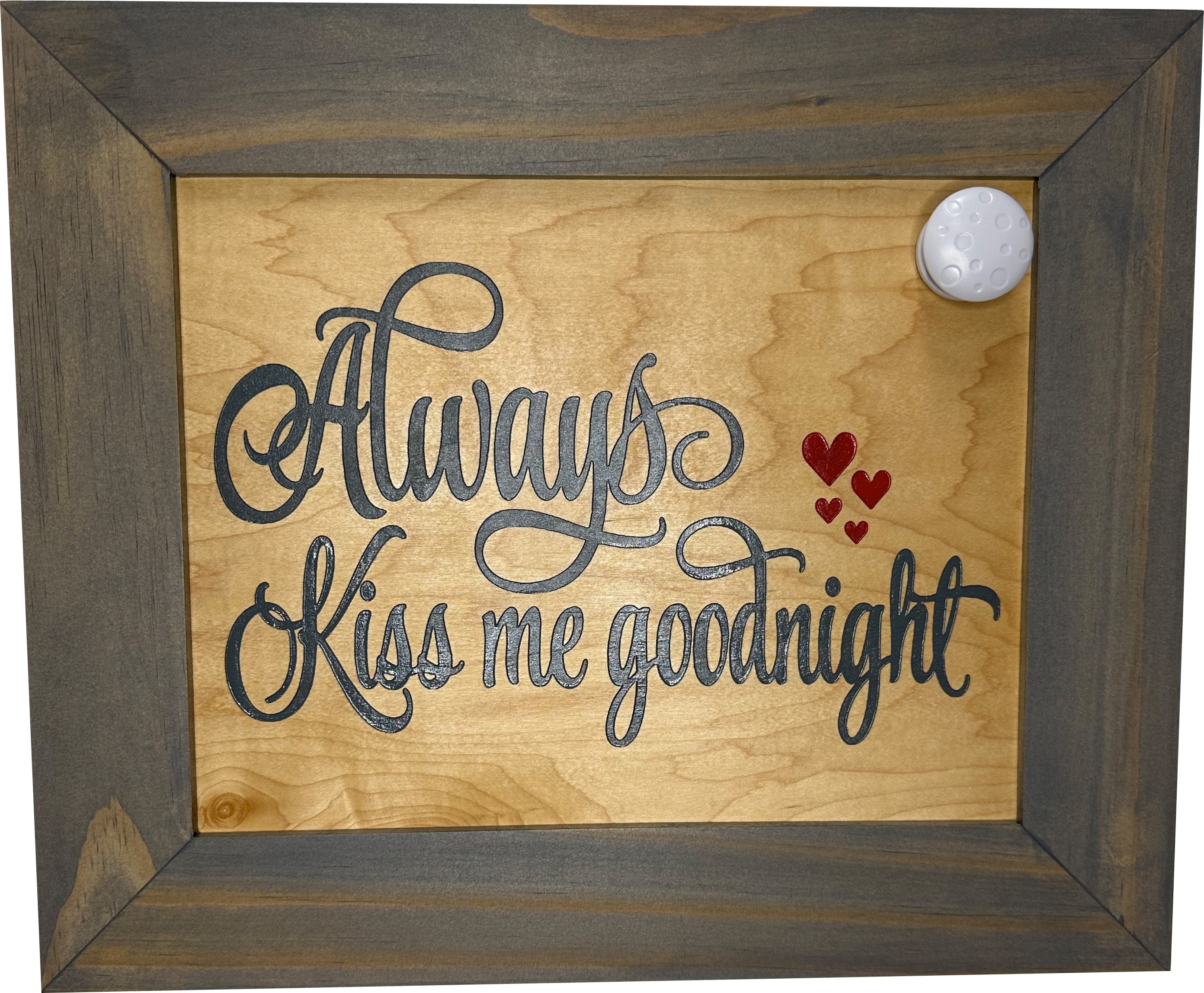 Concealed Gun Storage Cabinet - Always Kiss Me Goodnight Wall Decor Hidden Gun Cabinet by Bellewood Designs