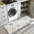 thumbnail image 3 of Light Christmas Snowflake Pattern Kitchen Rug Mat,Kitchen Runner Rugs Non Skid Washable,Decorative Kitchen Floor Mats for Kitchen,Sink,Laundry,17"x47.2", 3 of 7