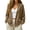 Khaki, variant on Women Solid Color Open Front Cardigan Jacket,Loose V‑Neck Long Sleeve Outerwear with Pockets Casual Fall Spring Coat for Women Gray M