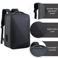 thumbnail image 4 of Mochila rígida antirrobo, mochila fina para ordenador portátil de negocios para hombres, bolsa para ordenador portátil resistente al agua con puerto USB, 4 of 7