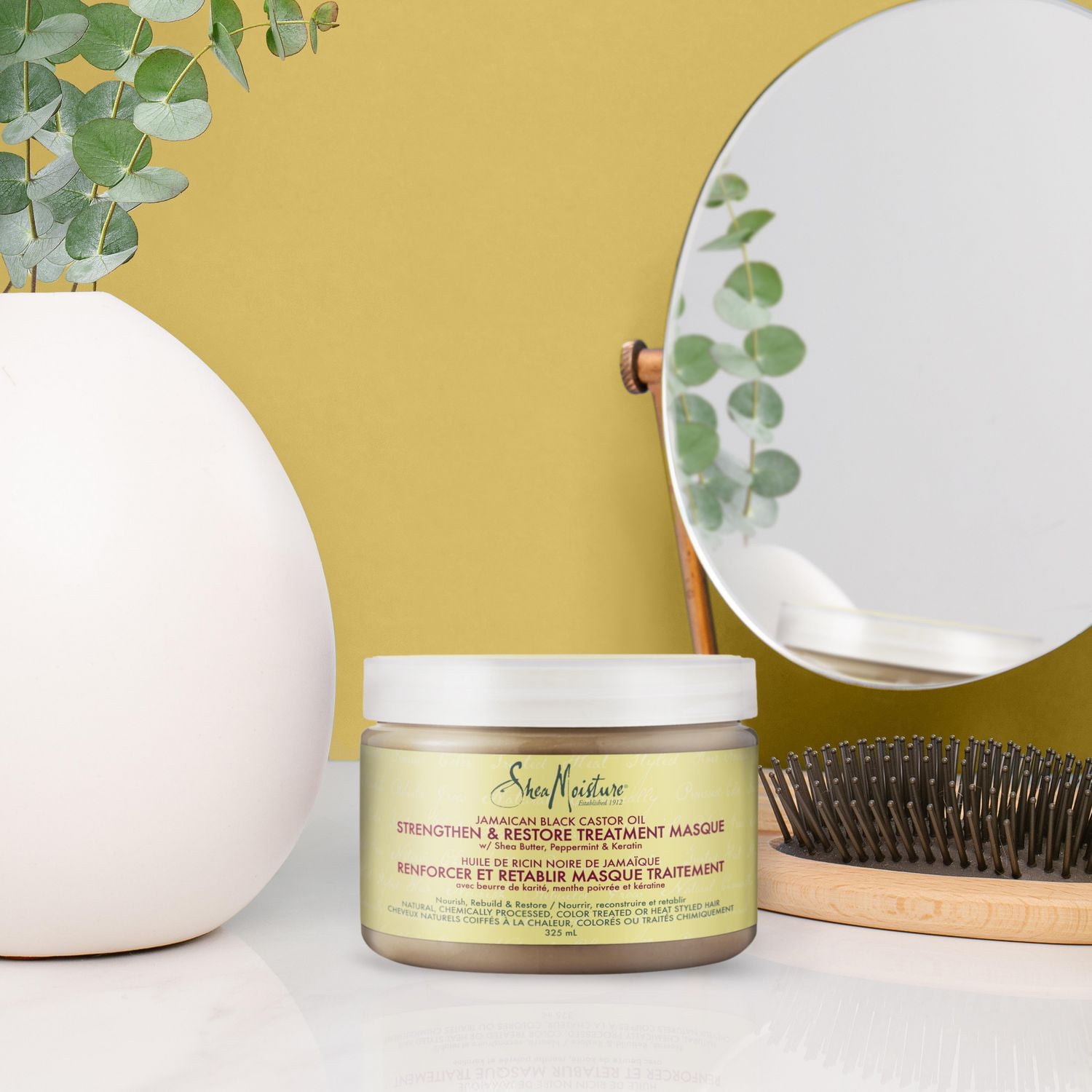 SheaMoisture Strengthen & Restore Jamaican Black Castor Oil Treatment Hair Repair Masque, 325ml Hair Repair Masque