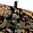 thumbnail image 6 of Jordan Manufacturing 72" x 22" Telfair Midnight Multicolor Paisley Rectangular Outdoor Chaise Lounge Cushion with Ties and Hanger Loop, 6 of 14