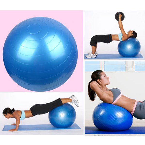 65CM Exercise Gym Yoga Swiss Ball Compatible withness Pregnancy Birthing Anti Burst Blue