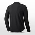 thumbnail image 4 of NoxwB (L-5XL)Big and Tall Relaxed Fit Plain Pullover Shirts for Men Casual Athletic Fitness T-Shirts Stand Collar Long Sleeve Tees Tops Black L, 4 of 8