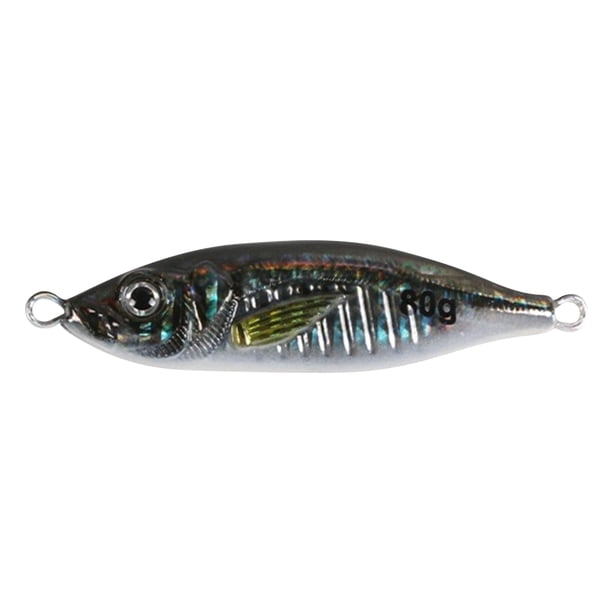 20uds. Cebo Impresión 3D UV Luminoso Caballa Señuelos de Pesca Bionic 7.5cm 80g Negro