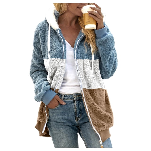 Fluffy Jacket Women Solid Color Coat Long Sleeve Cardigan Warm Winter Overcoat Button Down Overcoat Windproof Outer Coat