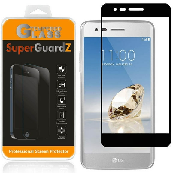 For LG Aristo / LG K8 (2017) - SuperGuardZ [FULL COVERAGE] Tempered Glass Screen Protector, Edge-To-Edge Protection, Anti-Scratch, Anti-Bubble, Anti-Fingerprint