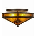 thumbnail image 6 of Meyda Tiffany 146815 Tamarack 2 Light 16" Wide Semi-Flush Ceiling Fixture - Cafe-Noir, 6 of 7