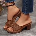 thumbnail image 2 of HSMQHJWE Sabots à Plateforme pour Femmes Mules Sandales à Talons Hauts Bout Rond Mules à Enfiler Talons Cloutés pour Femmes Chaussures Décontractées Confortables, 2 of 8