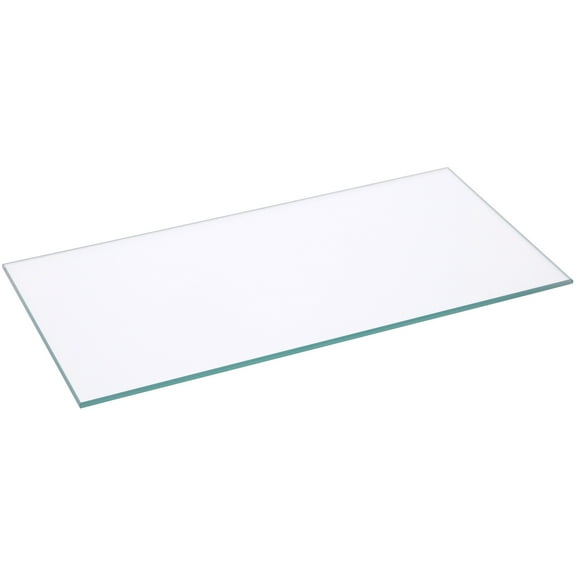 Plymor 4" x 8" Rectangle, 3mm Thick Non-Beveled Clear Glass, Pack of 2