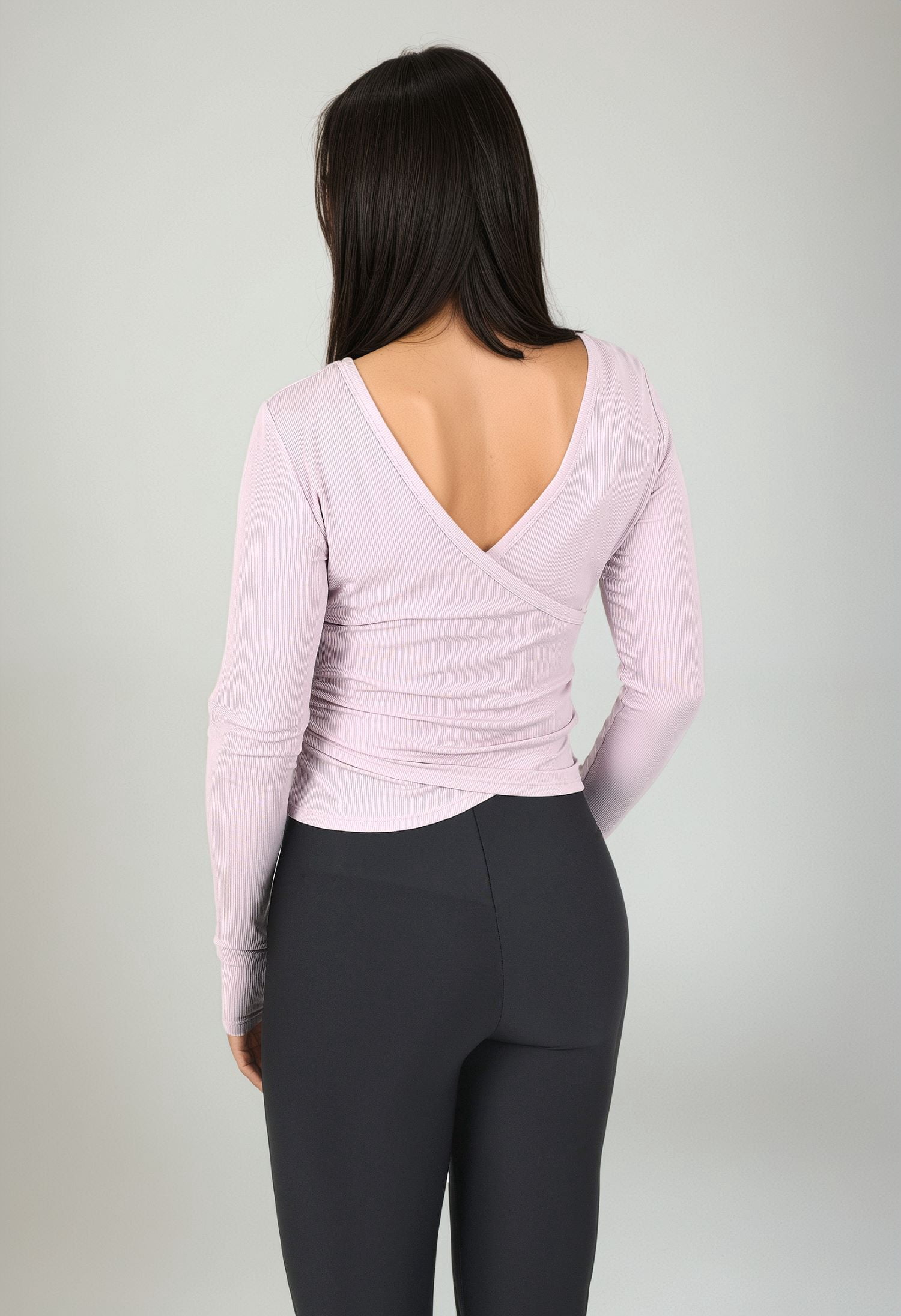 Avia Women's Reversible Wrap Top with Long Sleeves, Sizes XS-XXXL