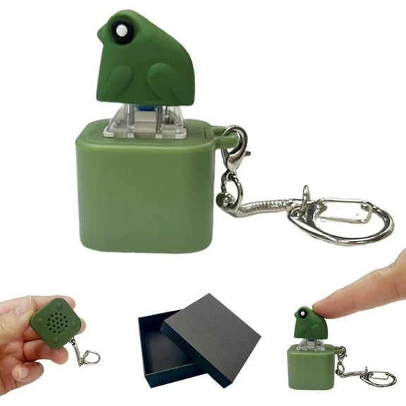 Frog Croaking Fidget Toy, Adults Keyboard Clicker Frog Toys Fun Rechargeable Keychain with Colorful Lights Stress Reliever for Anxiety & Sensory Fun (1Pcs)