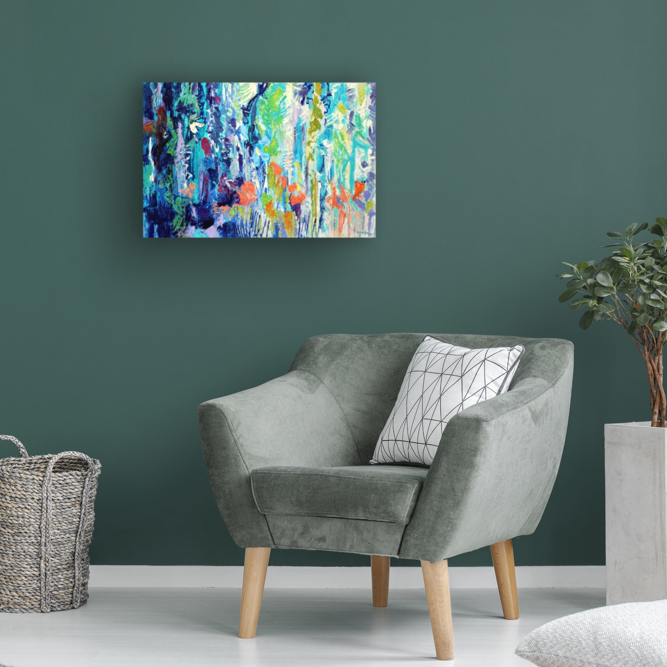 Canvas Wall Art - Dorothy Fagan ' Downpourbutterflies' Wall Art for Living Room, Bedroom, or Office Décor by Trademark Fine Art - 24 x 16 Inches