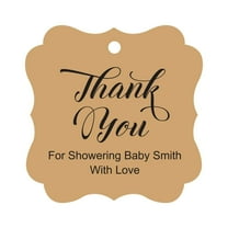Darling Souvenir Baby Shower Thank you Favor Tags Custom Hang Gift Tags-Kraft-100 Tags