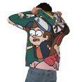 thumbnail image 5 of Gravity Falls Men's Hoodie With Color Drawstrings Sweatshirt Hooded Pullover Print Winter Coat Jacket Small, 5 of 9