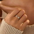 thumbnail image 2 of Dainty 14K Gold Plated Heart Initial Rings for Women Mother Daughter Non Tarnish 925 Sterling Silver Adjustable Open CZ Letter A-Z Ring Stackable Pinky Promise Ring Christmas Jewelry Gifts, 2 of 9