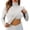 White, variant on Women's Fall Long Sleeve Square Neck T Shirts with Built-in Shelf Bra Ribbed Knit Slim Fit Casual Basic Tops,White,XL