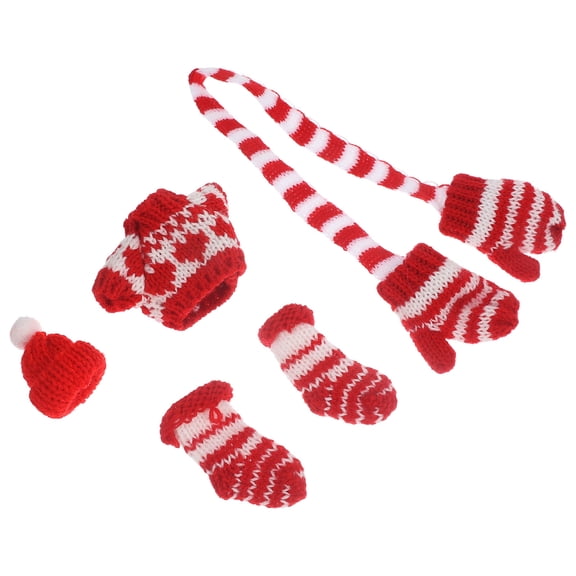 WRITWAA Mini Knitting Hats and Gloves Set for Dolls, Cozy Winter Outfit Accessories, Soft Warm Doll Clothes Props