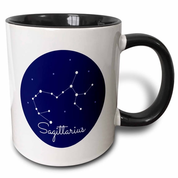 3drose, Image of Sagittarius, 15oz Two-tone Black Mug