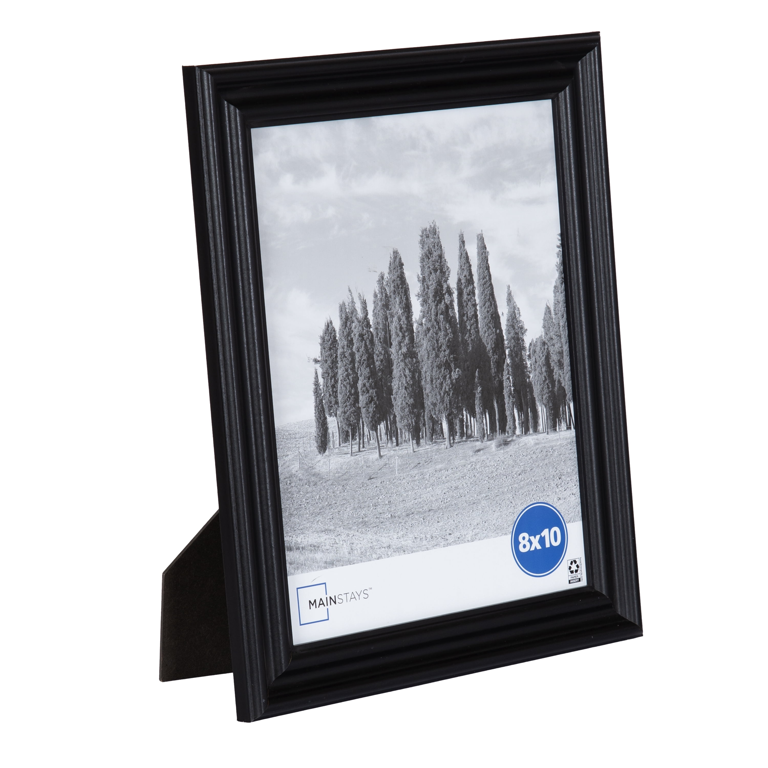 Mainstays Traditional Picture Frame Set, Black, 8 x 10, Set of 2