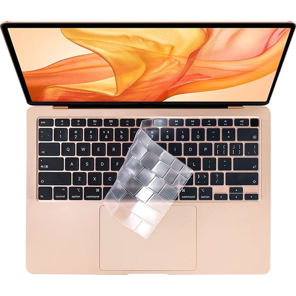LAICAIW Keyboard Cover Ultra Thin Compatible for 2021 2020 MacBook Air 13 inch M1 A2337 A2179 with Retina Display & Touch ID, US Layout, Clear