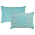 thumbnail image 2 of BNM Cotton Blend Floral Scroll Bedspread Set, Twin, Aqua, 2 of 5