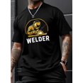 thumbnail image 1 of [Vector Logo Print T-Shirt] Stylish Vector Logo Print Men's Casual T-Shirt - Polyester Round Neck Short Sleeve Sportswear, 1 of 4