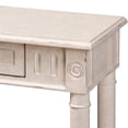 thumbnail image 4 of Bowery Hill Wood White Console Table Rectangular Ornate Ball Turned Legs 31.5" Unassembled, 4 of 6