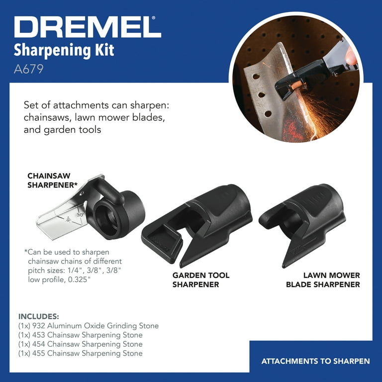 Dremel A679-03 Rotary Sharpening Kit, 3 Attachments 4 Accessories - Walmart.com