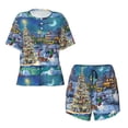 thumbnail image 4 of Lsque Christmas Tree Women's Short-Sleeved Pajama Set - 2 Piece Soft and Lightweight Sleepwear Set-Small, 4 of 9