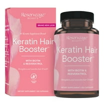 Reserveage Beauty, Keratin Hair Booster with Biotin & Resveratrol, Hair and Nail Growth Supplement for Men and Women, Supports Healthy Thickness and Shine with Biotin, 120 Capsules (60 Servings)