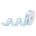thumbnail image 1 of Unique Bargains 1 Inch 50 Yard Wide Satin Ribbon with Gold Edges Grosgrain Fabric Ribbon for Gift Wrapping, Light Blue, 1 of 7