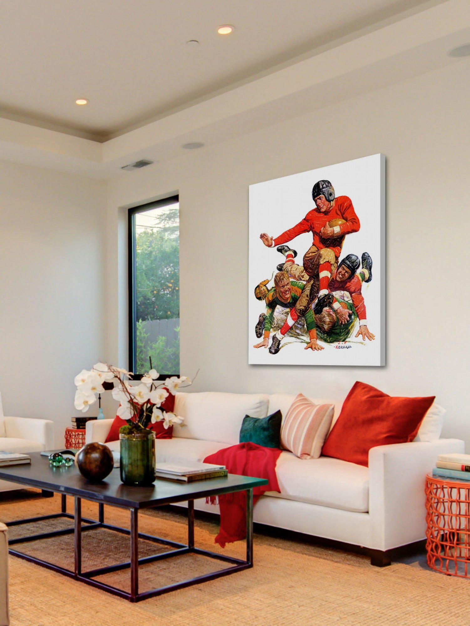 Marmont Hill College Football by J.F. Kernan Painting Print on Canvas