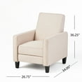 thumbnail image 5 of GDF Studio Lucas Contemporary Beige Fabric Upholstered Recliner, Set of 2, 5 of 12