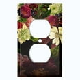 thumbnail image 2 of Metal Light Switch Plate Outlet Cover Rose Red White Wallpaper ROS019, 2 of 13