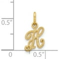 thumbnail image 5 of 14K Yellow Gold 14Ky Script Letter H Initial Charm Made In United States c564h, 5 of 6