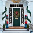thumbnail image 1 of Letrero de bienvenida para porche de Navidad TANGJMXG Decoración navideña para fiesta Puerta de casa Negro Tamaño 180 x 33 cm, 1 of 3