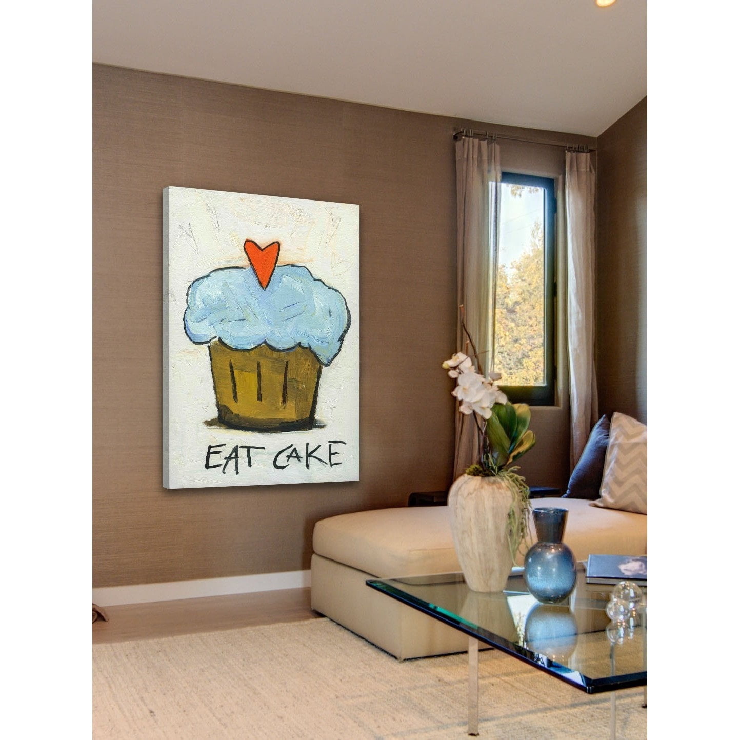 Marmont Hill "Eat Cake" by Tori Campisi Painting Print on Canvas