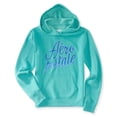 thumbnail image 2 of Aeropostale Womens Foil Script Sudadera con Capucha, Verde, X-Large Aeropostale Sudadera, 2 of 2