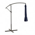 thumbnail image 6 of WestinTrends Julia 10 Ft Outdoor Patio Cantilever Umbrella with Base Included, Market Hanging Offset Umbrella with 4-Pieces Fillable Base Weight, Navy Blue, 6 of 8