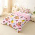 thumbnail image 2 of Manfei Lovely Capybara Twin Comforter Sets,Kawaii Pineapples Bedding Set,Pink,Pink Reversible,2pcs,1 Comforter and 1 Pillowcase, 2 of 7